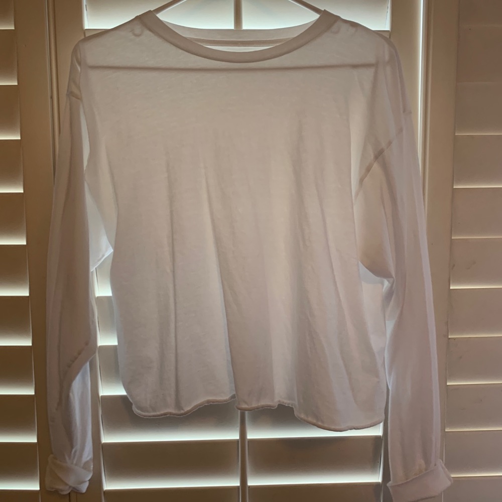 White graphic long sleeve